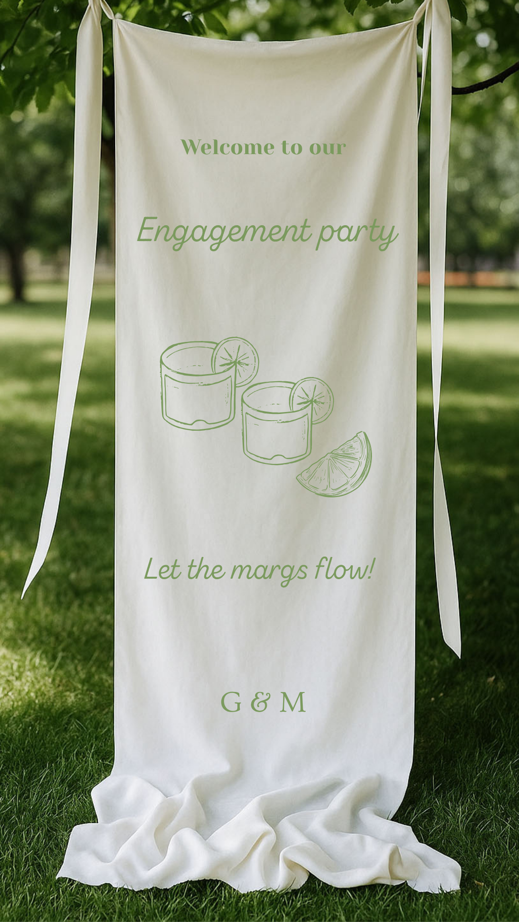 Linen 'Welcome' Signage