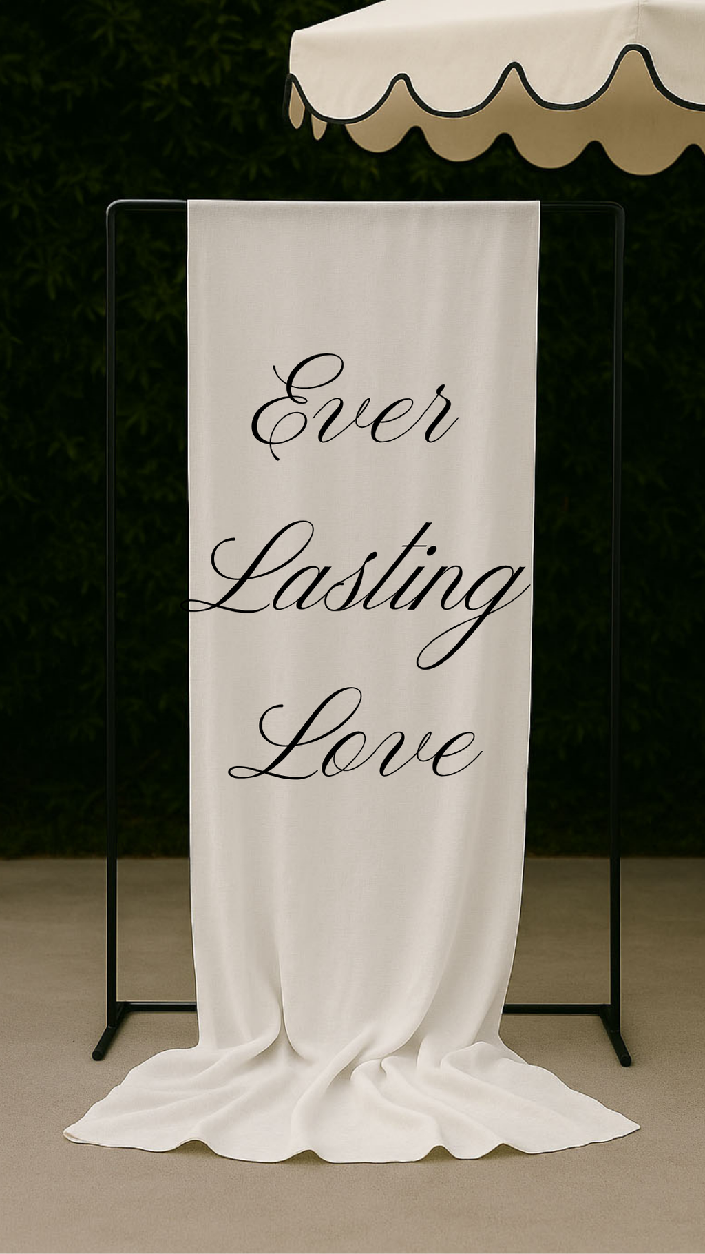 Linen 'Welcome' Signage