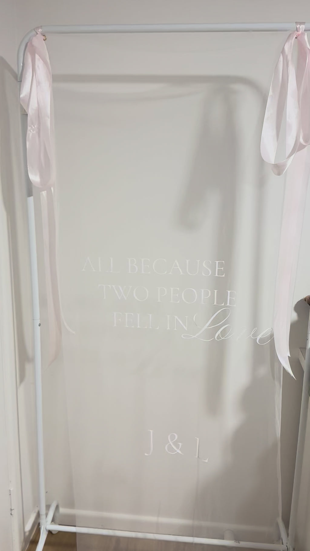 Sheer 'Welcome' Signage