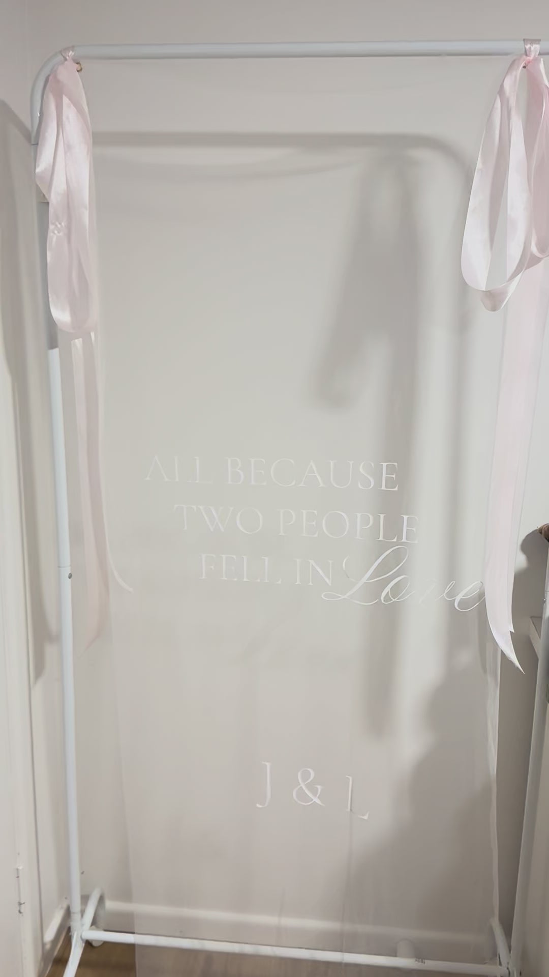 Sheer 'Welcome' Signage