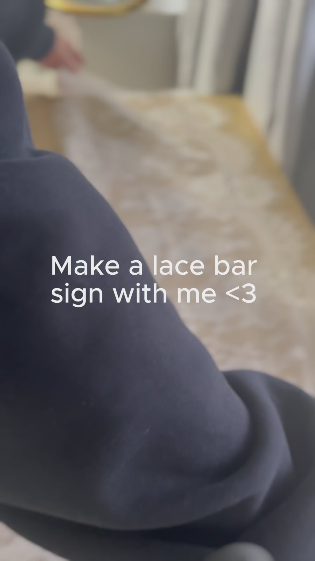 Draping Lace Bar Sign